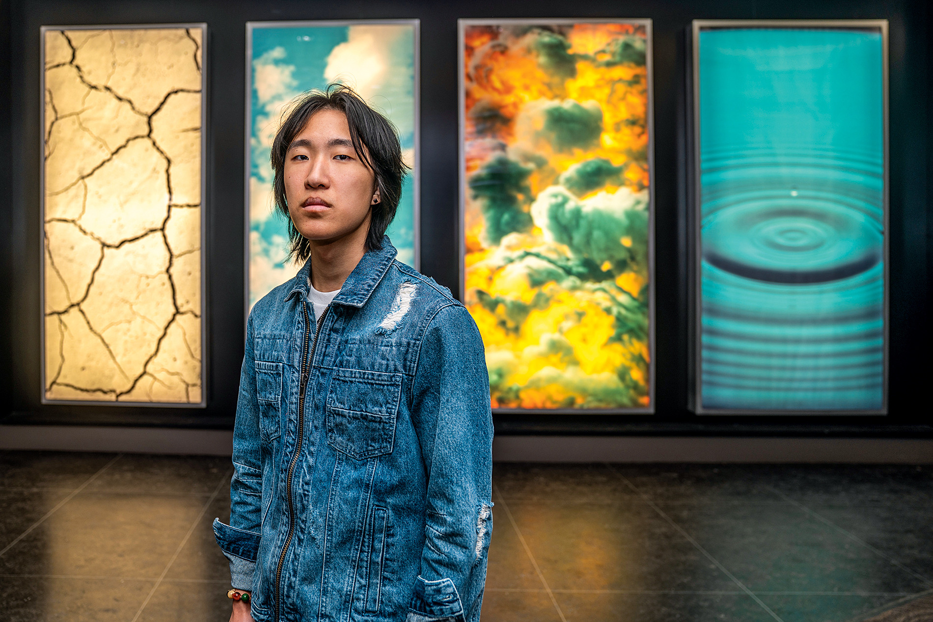 portrait of Jason Wu ’27 in Barus & Holley