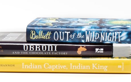 Photograph of the spines of the books discussed in this article