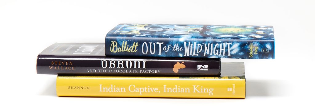 Photograph of the spines of the books discussed in this article
