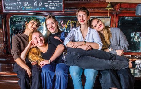 Sindura Sriram ’21, Suzanne Antoniou ’20, Allie Arnold ’20, Zara Norman ’22, Elisheva Goldberg ’22.