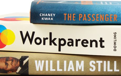 Image of books by Chaney Kwak ’02, William C. Kashatus ’84, and Daisy Dowling ’96
