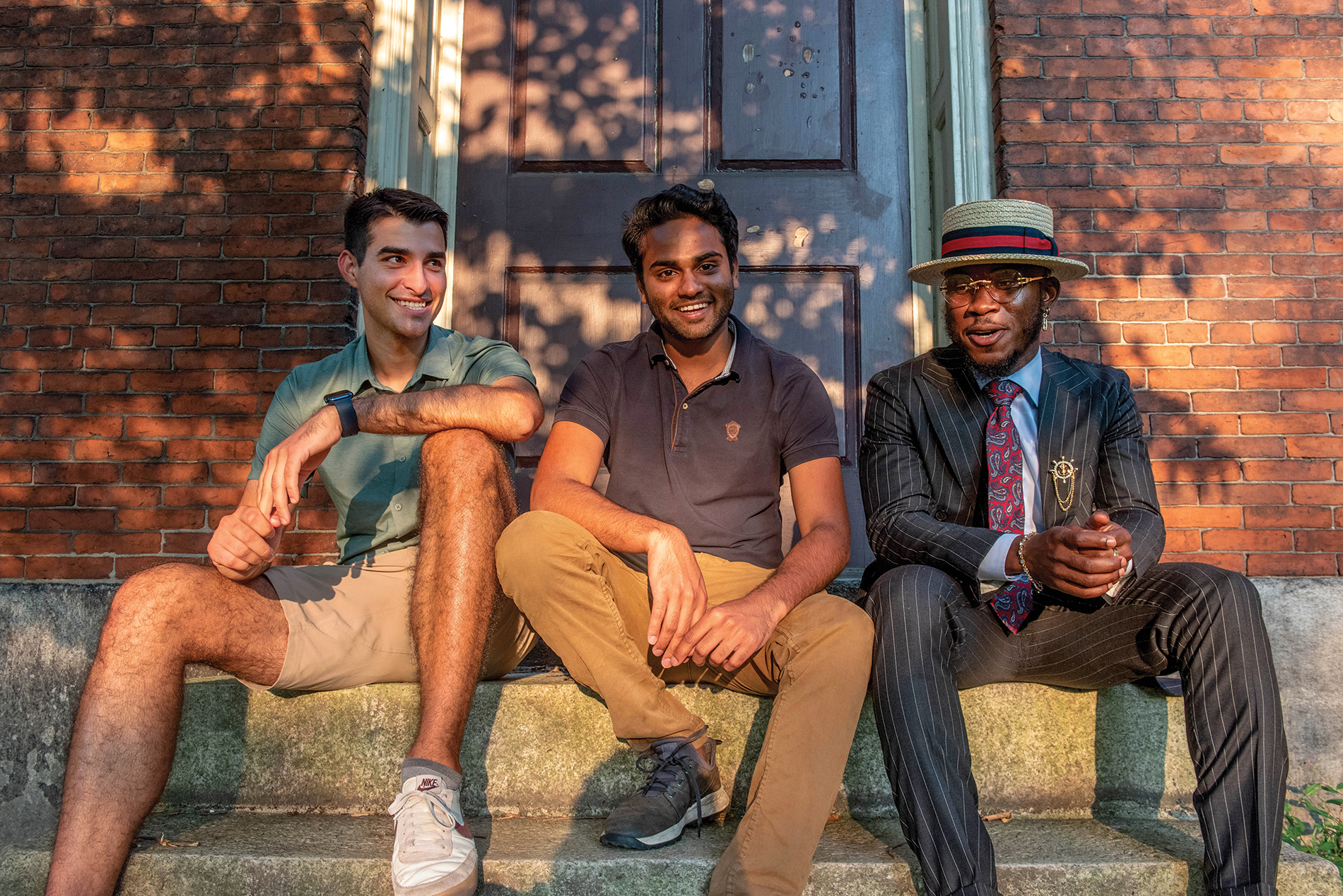 Photo of Nikhel Sylvain, Amaan Kulatunga, and Bright Tsagli.