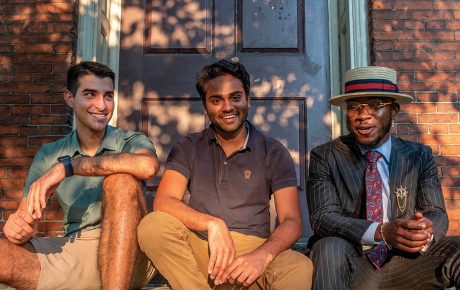 Photo of Nikhel Sylvain, Amaan Kulatunga, and Bright Tsagli.