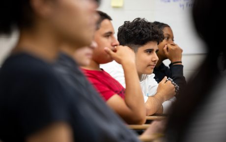Image of high school students at Brown for the summer.