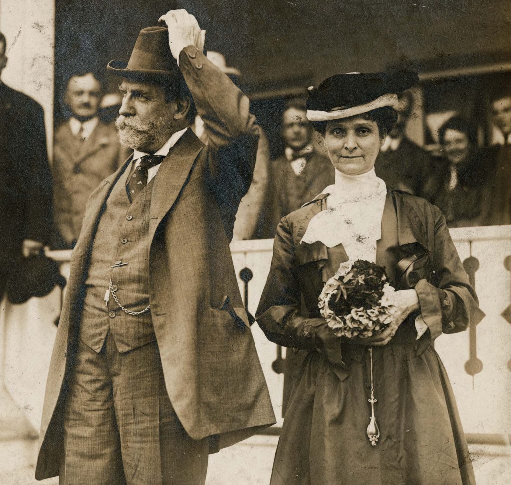 Archival image of Charles Evans Hughes ’81 and his wife Antoinette