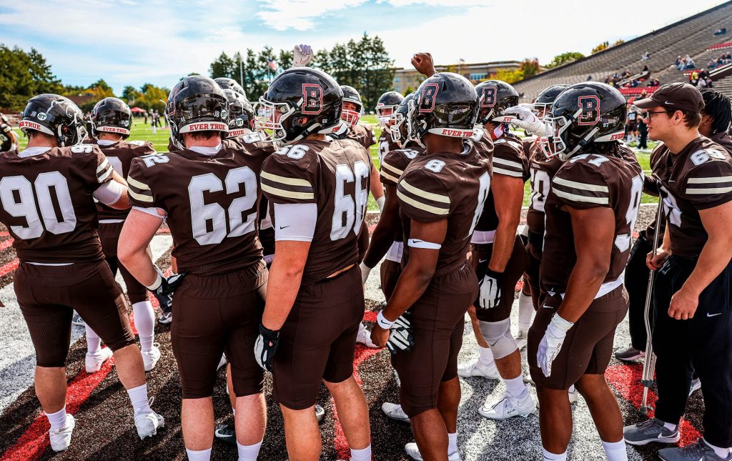 Image of Brown football players back-to