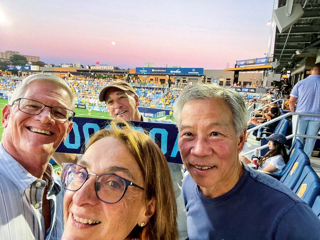 Joe Lellman ’82 and friends