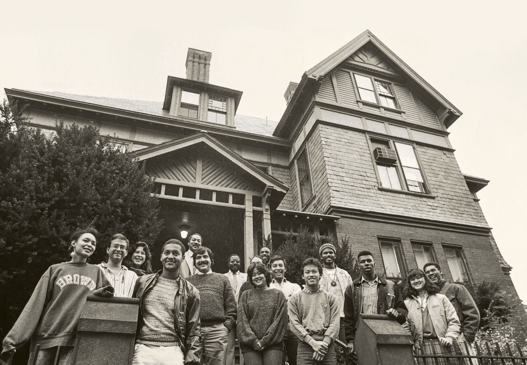 Students in front of Partridge Hall