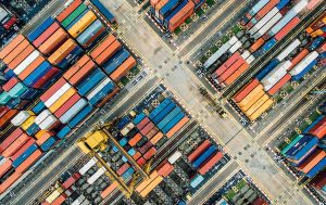 Shipping containers from above